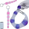 Anal Tentacle Bead Butt Plug for Men, Women and Couples Silicone with Gradual Size Increase Safe Pull Ring Anal Beads Sex Toy