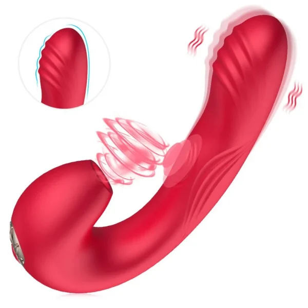 2 in 1Clitoral Stimulation Suction and Vibration Female Massage Masturbator Sex Toy for Women