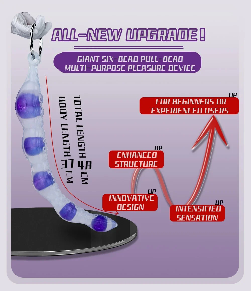 Anal Tentacle Bead Butt Plug for Men, Women and Couples Silicone with Gradual Size Increase Safe Pull Ring Anal Beads Sex Toy