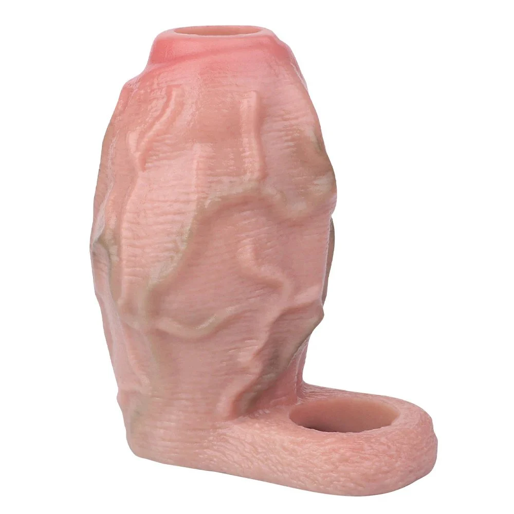3.8''Penis Sleeve Penis Enlargement Sleeve with Cock Ring Couple Flirting Game Orgsm Sexy Toy