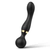 20-Speed G-Spot Vibrator Dildo Soft Silicone Mini Adult Sex Toys Strong Double Ended AV Massage Wand for Women 10 Speeds