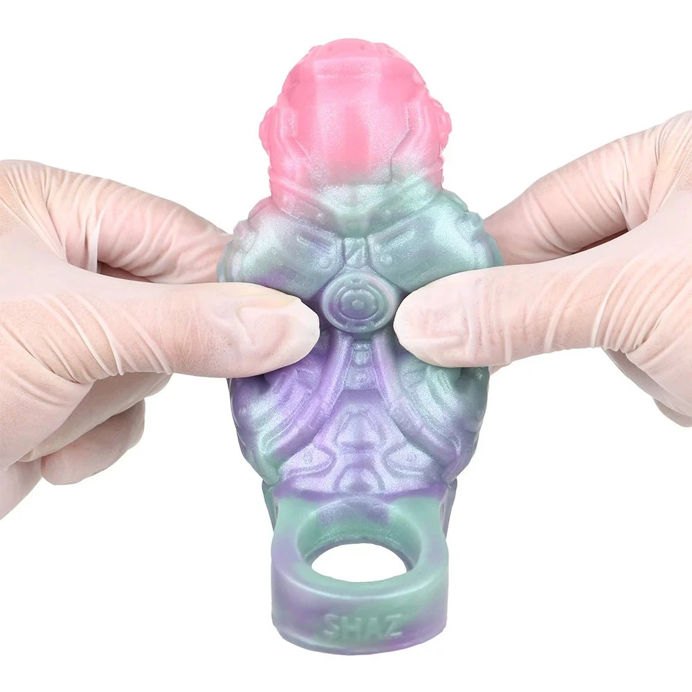 Flesh Shell Nesting Soft and Safe Silicone Material Open Design Penis Extender for Adult Men