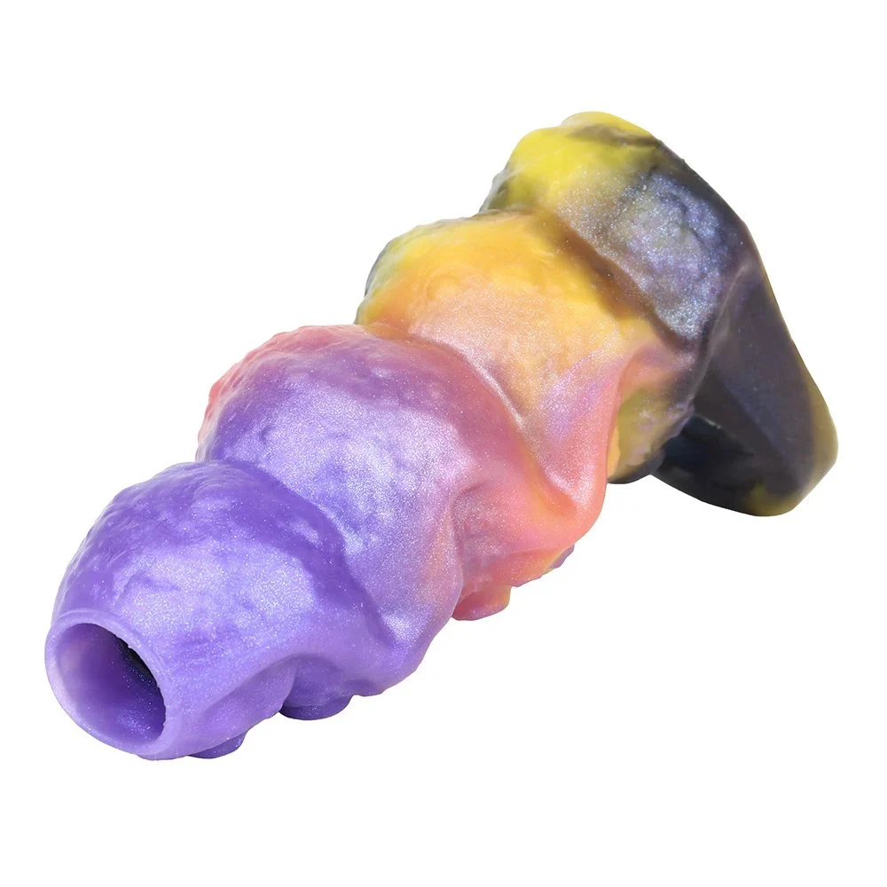 Double Opening Fantasy Series Male Penis Extender Liquid Silicone Penis Condom Effective Enlargement