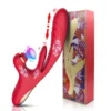 3 in 1high Frequency Tongue Licking Sucking Telescoping Vibrator Clitoris Sucking Dildo Vibrator for Female
