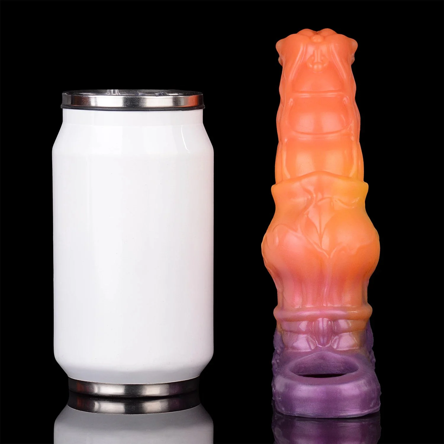 Liquid Silicone Penis Sheath Dick Ring Lifelike Horse Dildo Penis Holster for Male Cock Enlargement Sex Toys for Men Adult