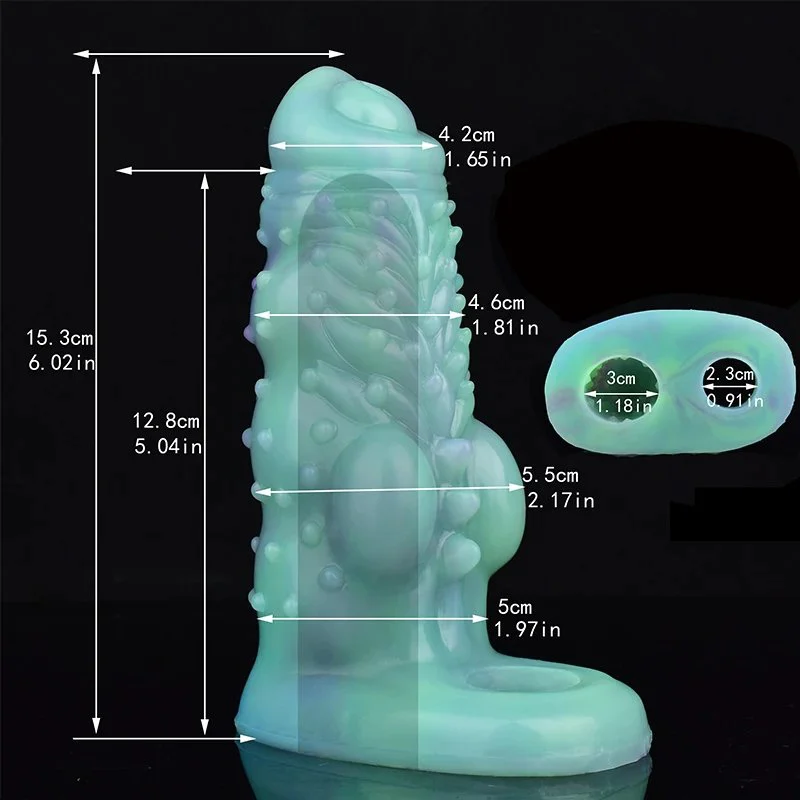 Animal Condoms for Men Reusable Penis Sleeve for Male Dildo Enhancer Enlargement Condom Male Cock Sex Toys