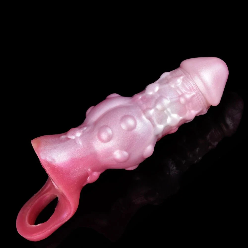 Big Knot Thick Penis Sleeves Sheath Cock Enlargement Fantasy Silicone Dick Sex Toy for Couples Bumpy G-Spot Stimulate