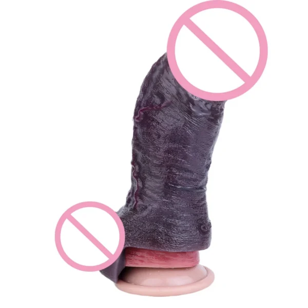 Brown Duke Series Silicone Penis Sleeve Four Sizes Available Male Penis Extender Realistic Skin-Like Feel
