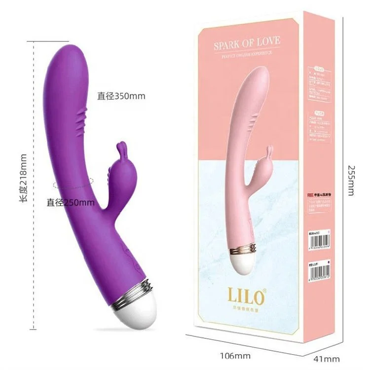 12 Vibration USB AV Rabbit Vibrator G Spot Lilo Dildo Vibrator Sex Toys for Women
