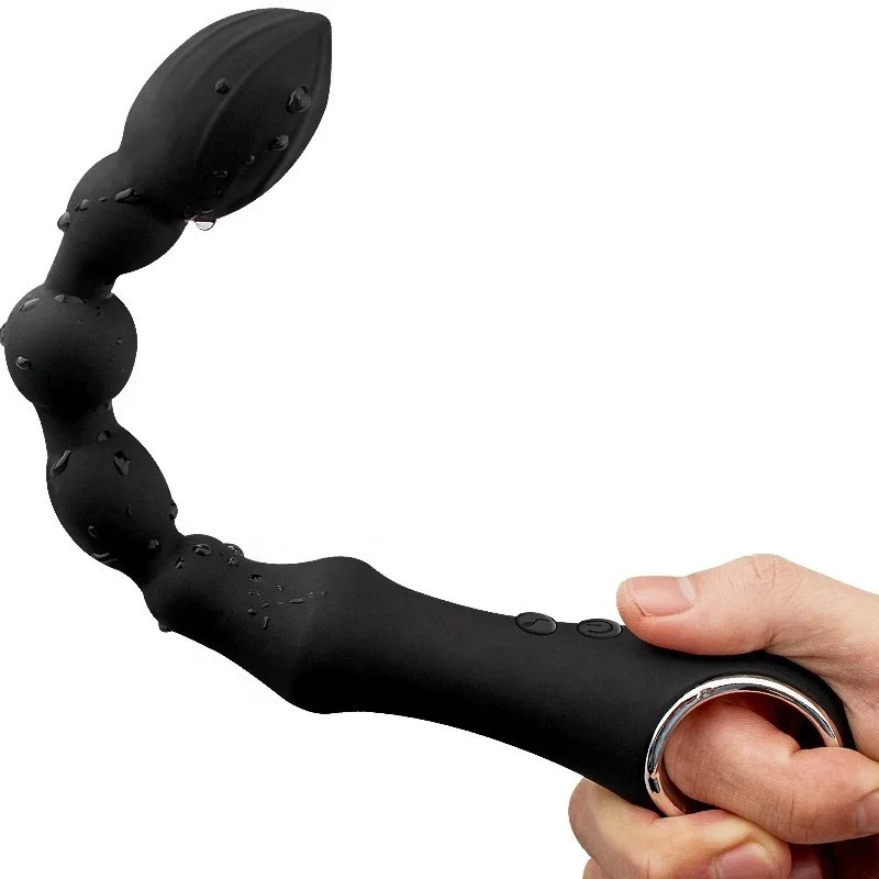 7 Speeds Heating Vibrating Beads Anal Sex Toys Butt Plug for Women and Men