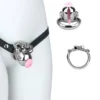 Catheter + Anti-Detachment Ring Male Chastity Erotic Toys Stainless Steel Metal Penis Chastity Cage Easy to Carry Penis Lock