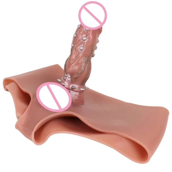 Enlargement Sex Toys Reusable Condoms Delay Ejaculation Erotic Couple Tool