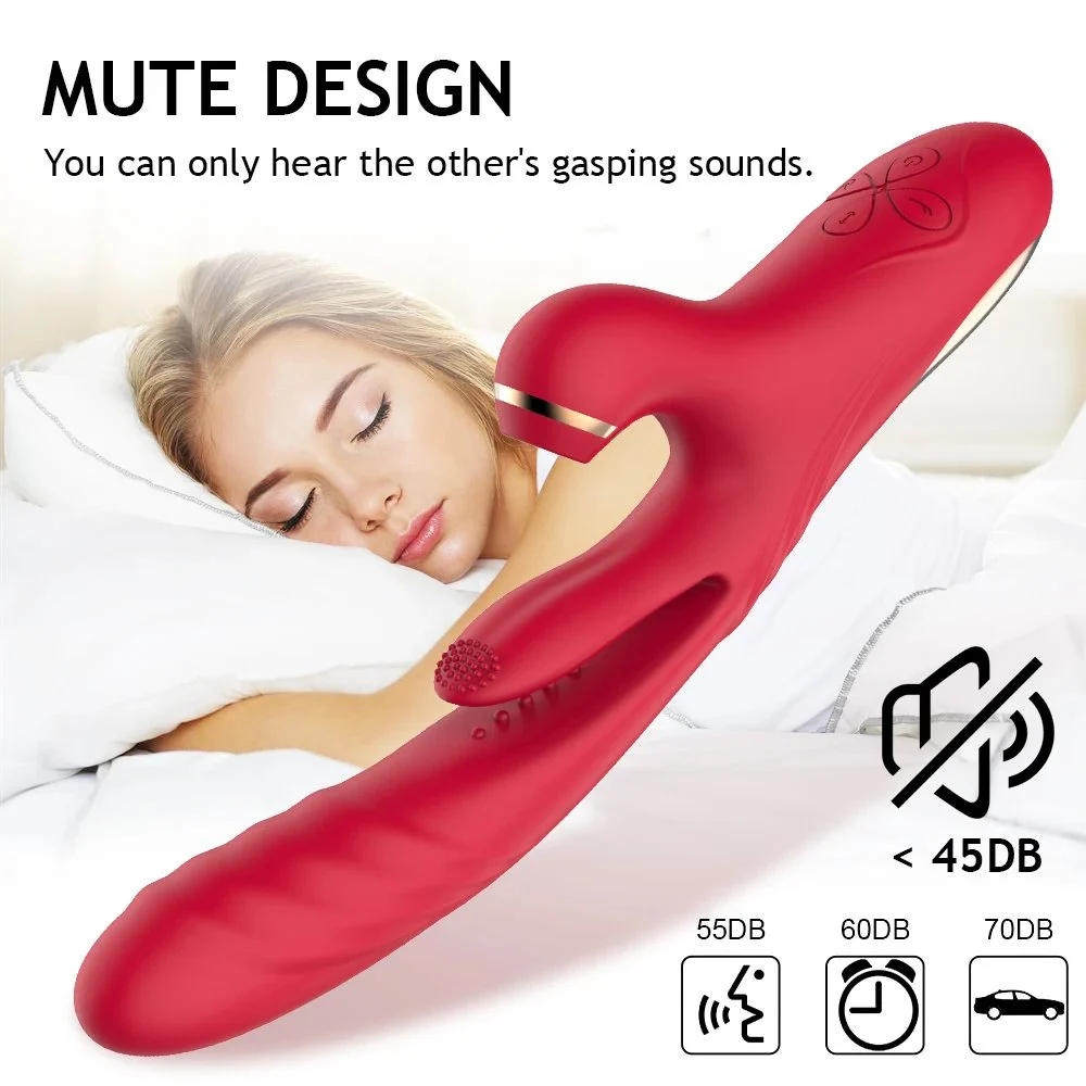 3 in 1high Frequency Tongue Licking Sucking Telescoping Vibrator Clitoris Sucking Dildo Vibrator for Female