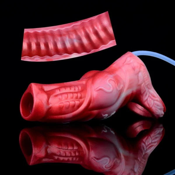 Fantasy Ejaculation Dragon Dildo Animal Cock Extender Wearable Curved Squirting Silicone Penis Sleeve Sex Toy for Women Men