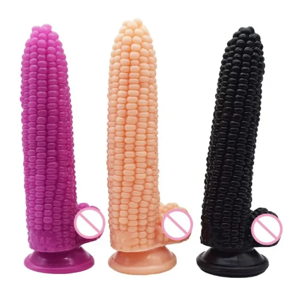 8 Total 6 Insertable 1.7 Big Self Delve Big Fruit Vegetable Anal Sex Toy Realistic Corn Cob Dildo for Anal Stimulation