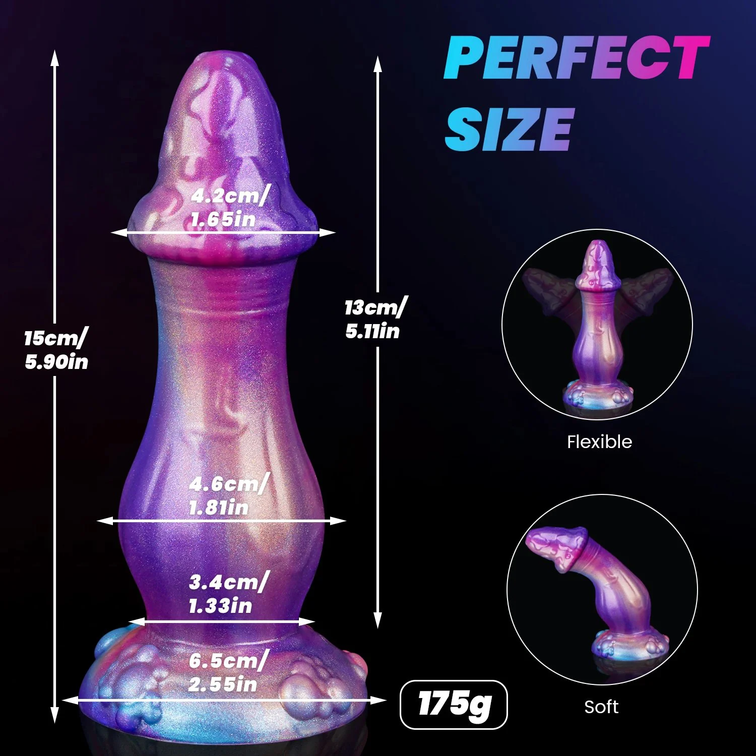 Thick Soft Liquid Silicone Waterproof Eco-Friendly Anal Plug Suction Fantasy Monster Alien Mushroom Dildo Realistic Sex Toys