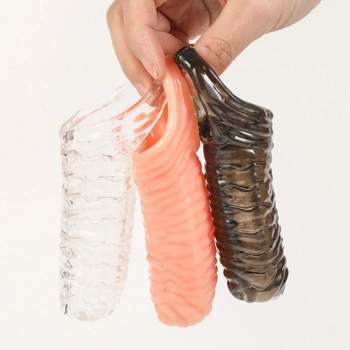 Adult Men's Triple Penis Sleeve Vibrator Enhancer for Enlarged Sex Toys