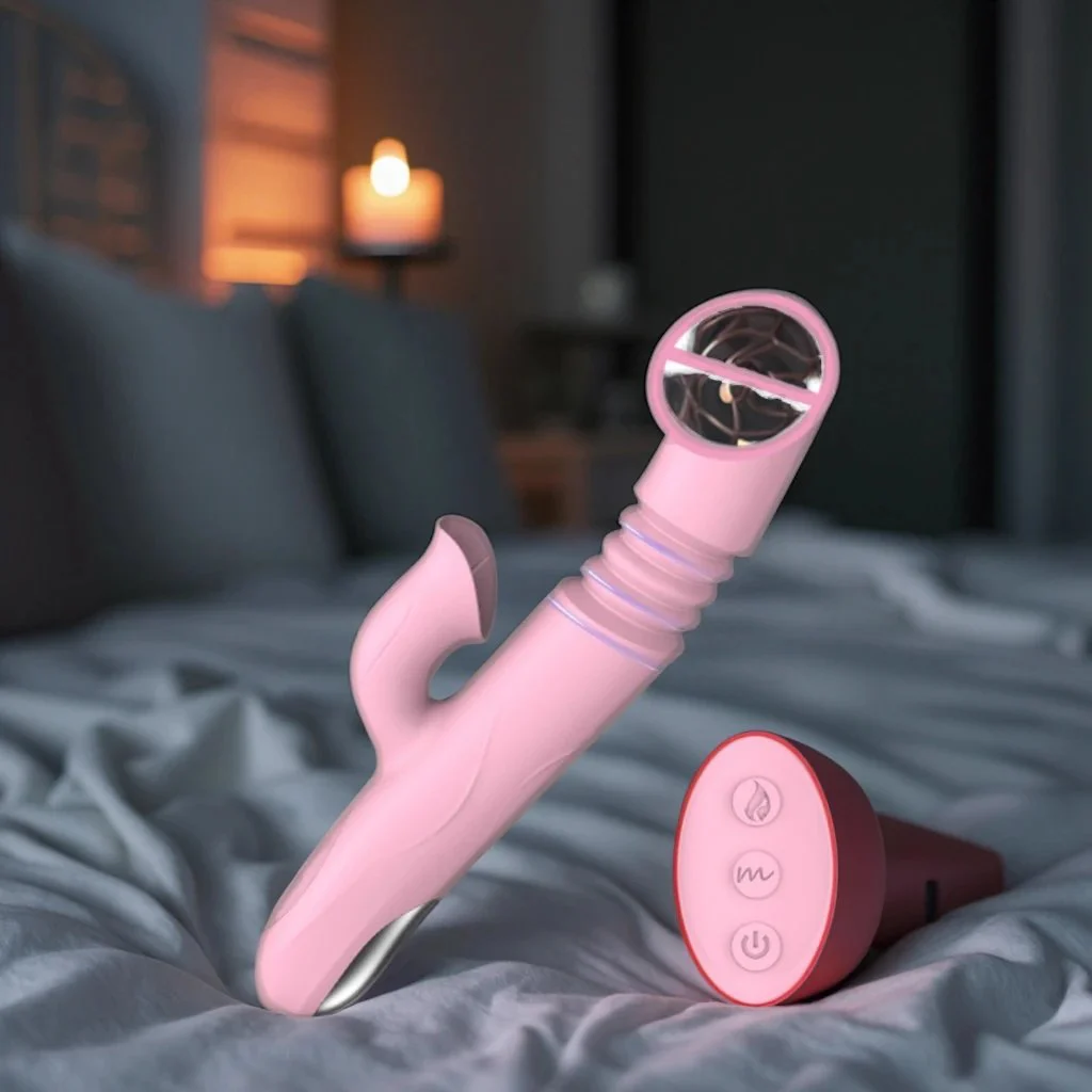 7 Frequency Silicone Thrusting Licking Dildo Vibrator for Female USB Charger Vaginal Stimulator