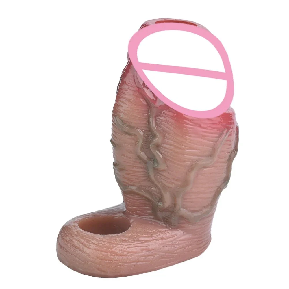 Male Realistic Cock Sleeves for Men Reusable Penis Sleeve for Male Extender Dildo Enhancer Enlargement Condom Male Cock Sex Toys