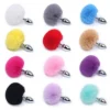 Anal Sex Toys Couple Metal Butt Plug with Colorful Tail
