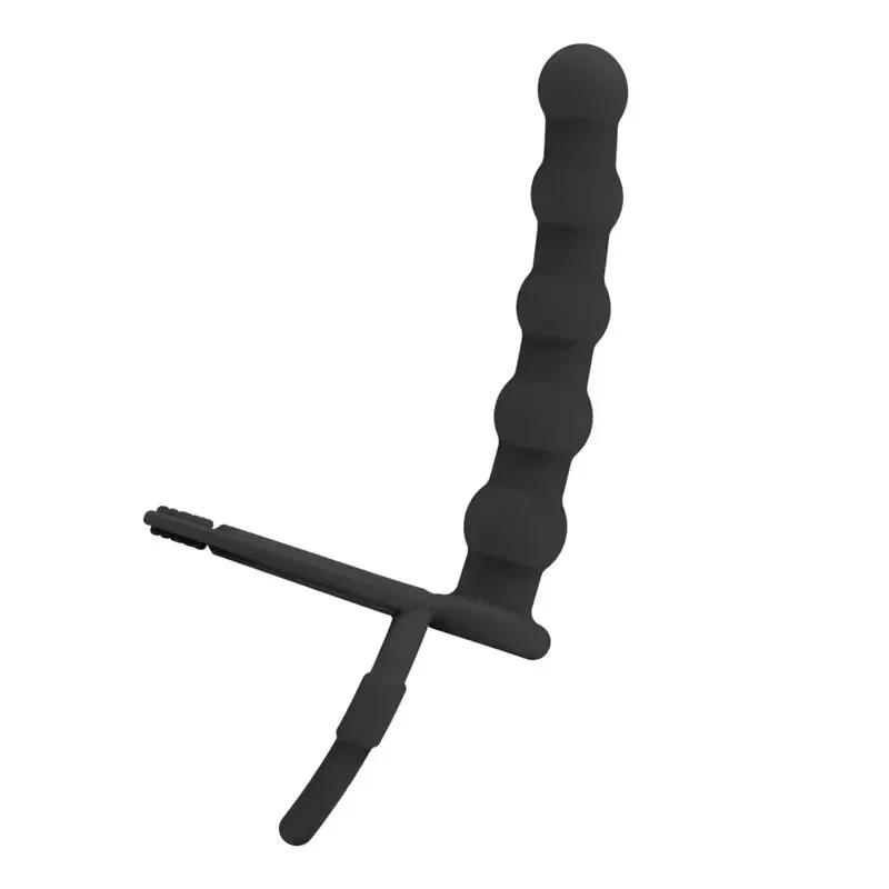 Anal Beads Double Penetration Long Anal Beads Butt Plug Lock Ring Strap on Dildo for Men and Women