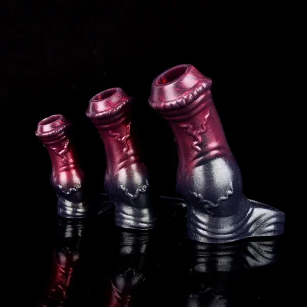 Animal Penis Sleeve with Convex Textures Reusable Penis Sleeve Cock Ring Fantasy Cock Extender Sleeve Penis