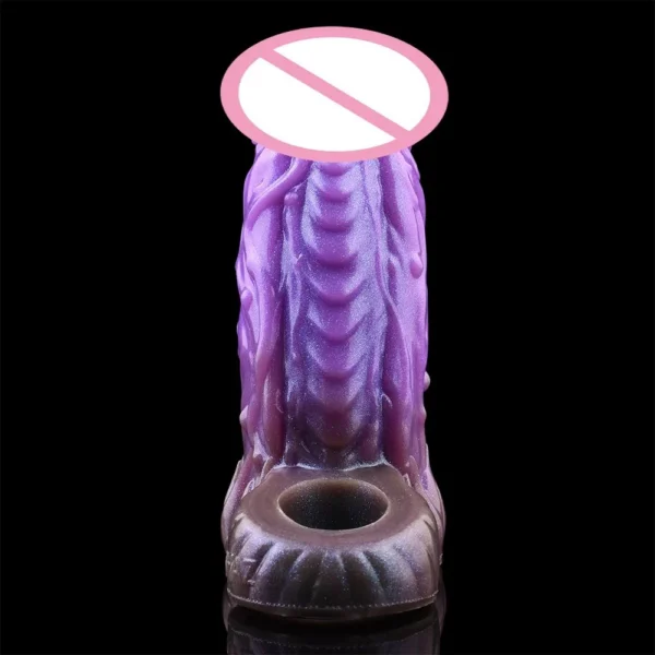 Arrival Penis Sleeve with Purple Monster Style Cock Sleeve for Men Penis Enlargement