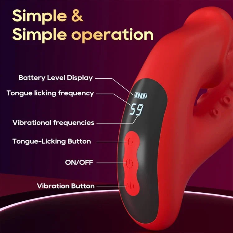 5 Modes Display Screen Nipple Stimulators Licking Sex Toys Octopus Tongue Vibrator Women