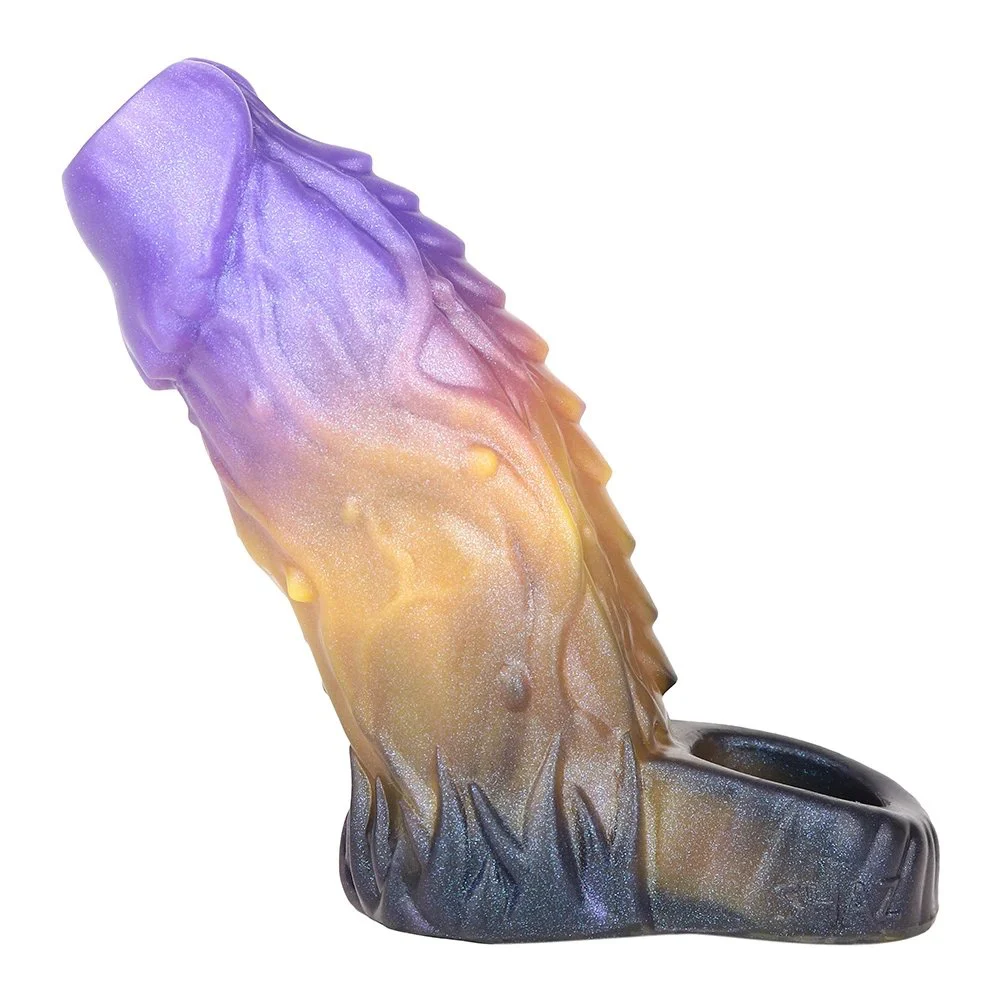 Allure Blaze Fantasy Monster Penis Sleeve Enlarged Open Penis Enlargement Sleeve Male Dildo Extender Sex Toy
