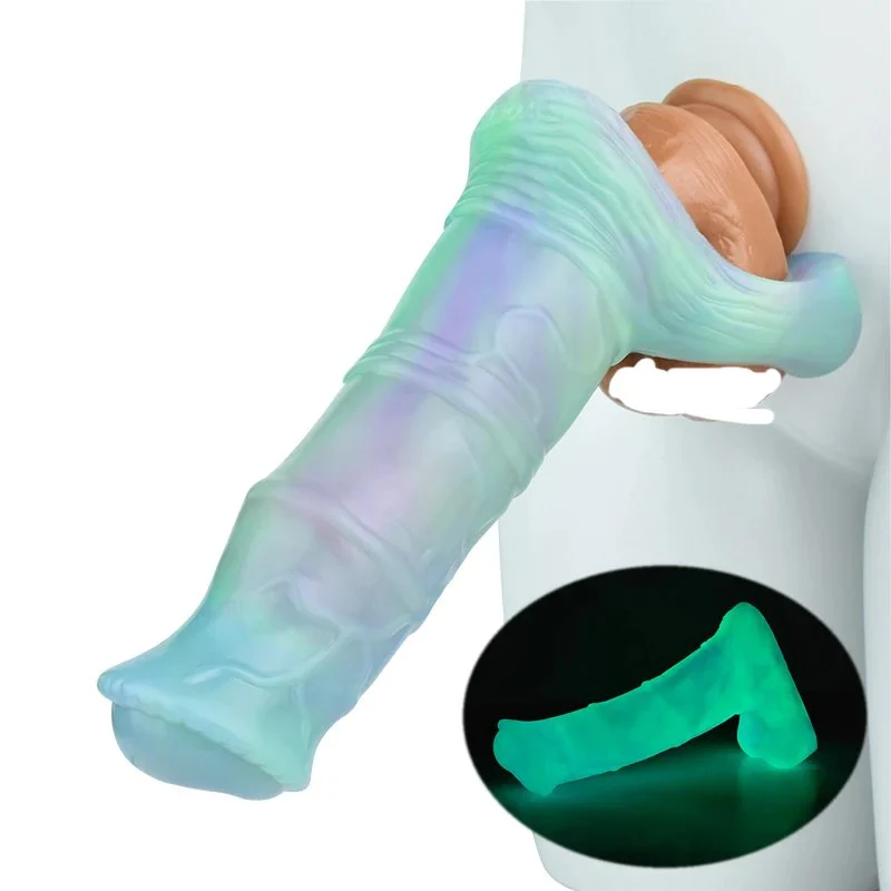 Animal Penis Sleeves Extendable Male for Enlargement Dildo Beast-Shaped Cock Sheath Dog Cock Sleeves Xxldog Cock Dildo