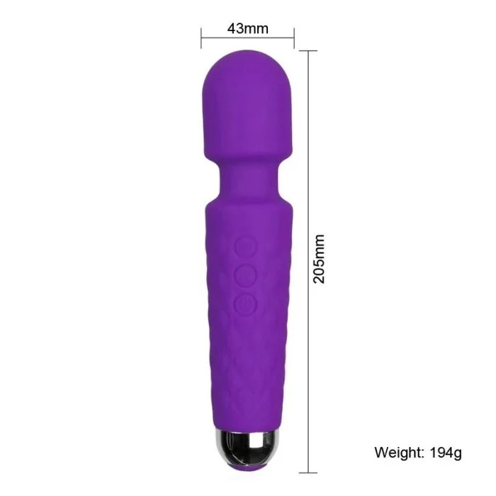 20 Frequency Mini USB Powered Wand Massager Sex Toys for Women Including Vaginal and G-Spot Vibrators