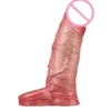 Large Size Realistic Liquid Silicone Soft Flexible Elastic Dildo Sleeve Penis Cock Sleeve Male Sex Toy Sheath Enlarge Penis