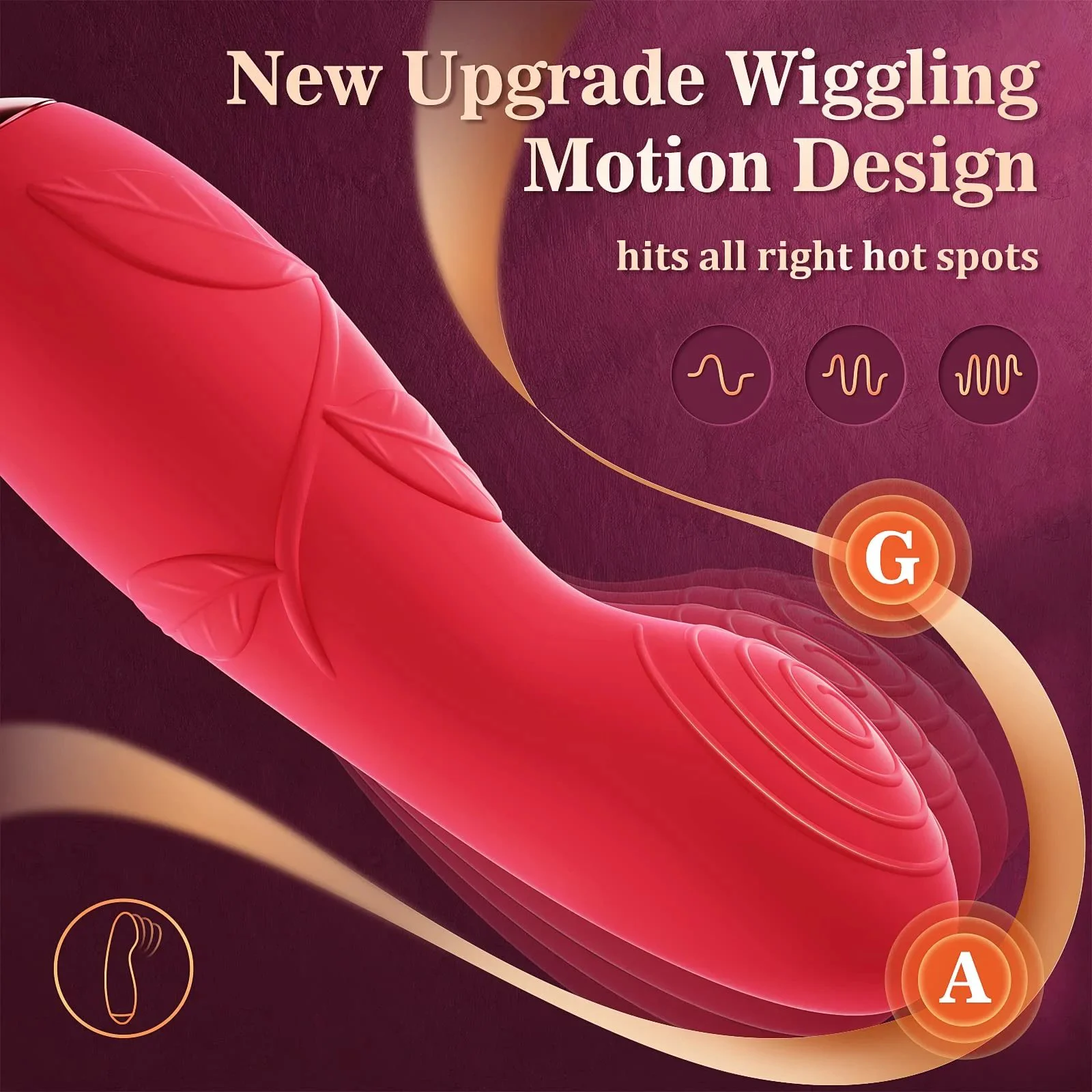 3 in 1 Upgraded Rose Sex Stimulator 7 Tongue Licking and 3 Thrusting Vibrator Dildo G Spot Clitoral Nipple Stimulator