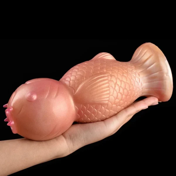 8 Inch Artificial Large Size Lifelike Fish Shape Anal Plug Soft Silicone Insertable Sex Toy Big Anal Dildos