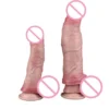 Liquid Silicone Material Vibrating Male Penis Extender with Stimulating Penis Sleeve for Easy Wearing