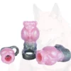 Fantasy Penis Sleeve Dog Knot Design Realistic Male Penis Extender Three Sizes Available Safe Silicone Material