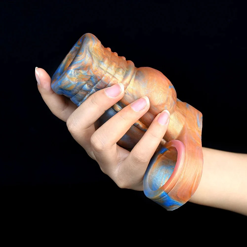 Liquid Silicone Sex Toy Cock Sleeves Condom Reusable Silicone Penis Sleeve for Men
