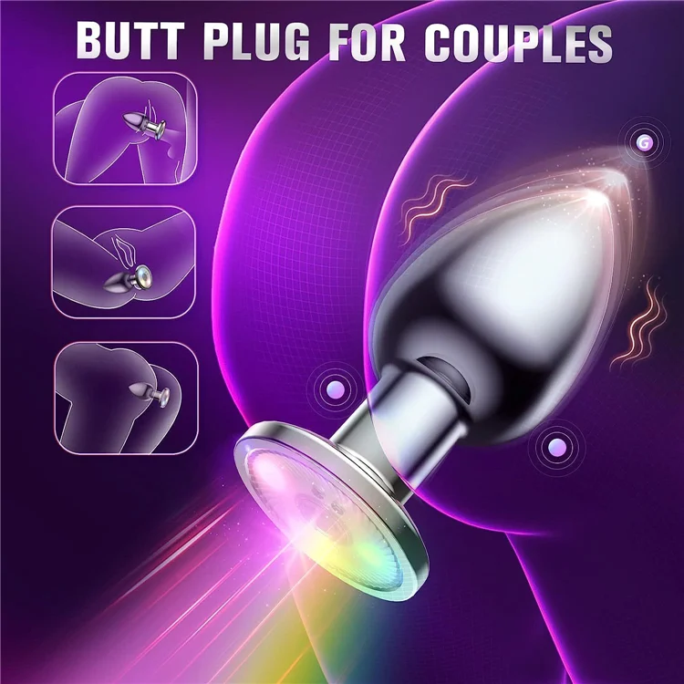 Anal Butt Plug Vibrator Wireless Remote Control Thrusting Prostate Massager for Woman and Man Pleasure