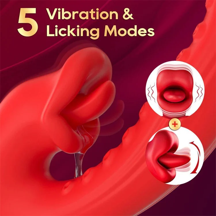 5 Modes Display Screen Nipple Stimulators Licking Sex Toys Octopus Tongue Vibrator Women