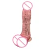 Double Layer Liquid Silicone Process Safe and Soft Dildo Realistic Skin Color Suitable for Gay Adult Toys