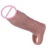 Open Tip Penis Extension Girth Thick Realistic Penis Sleeve Cock Sleeve,Cock Ring Penis Extender Adult Sex Toys for Men