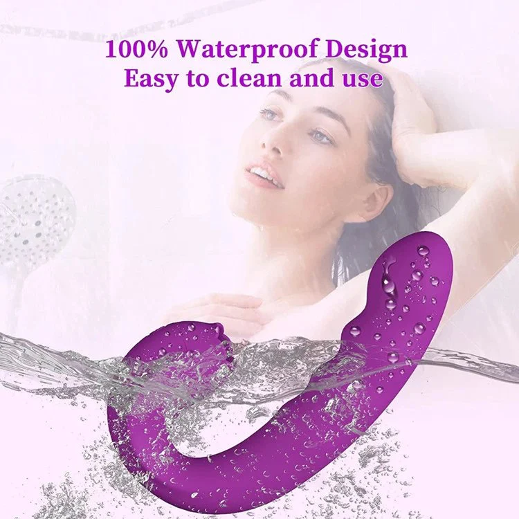 2 in 1 Multi Frequency Vibrating Thrusting Dildo for Women Masturbating G-spot Breast Clitoral Licking Tongue Vibrator
