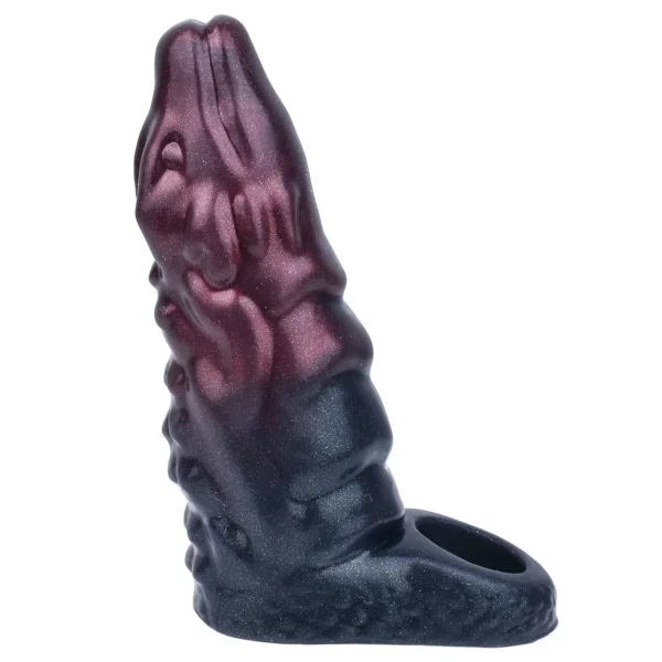 Male Penis Extender Soft Hollow Silicone Wearable Penis Enlargement Sleeve Fantasy Huge Dildo Couple Fun Adult Sex Toy