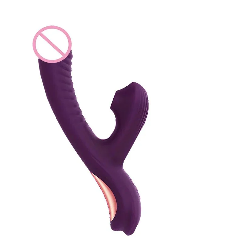 2-in-1 Female Clitoral Stimulation Rabbit Vibrator Sucking Consolador