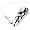 304 Stainless Steel Horse-eye Stick with Aluminum Alloy Anal Plug and Silicone Catheter Couple Games Stimulation Sex Toy