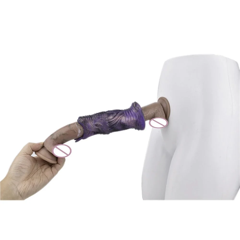Male Penis Sleeve Silicone Cock Sleeve for Men Enlargement Time Delay Stretchy Loop Increase Length & Girth