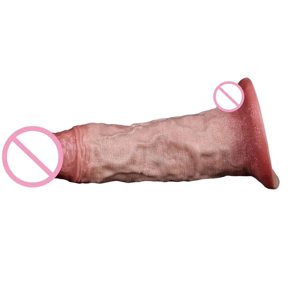 7.4 Inch Feels Real Skin Dildo Soft Dual-Layer Lifelike Penis Adult Vaginal Anal Play Stimulator for Women Men Beginner Sex Toys
