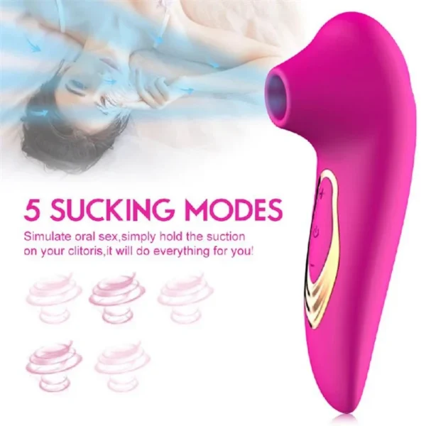 5-Frequency Silicone Suction Vibrator Sex Toys Adult Vaginal Stimulator Sex Products for Women