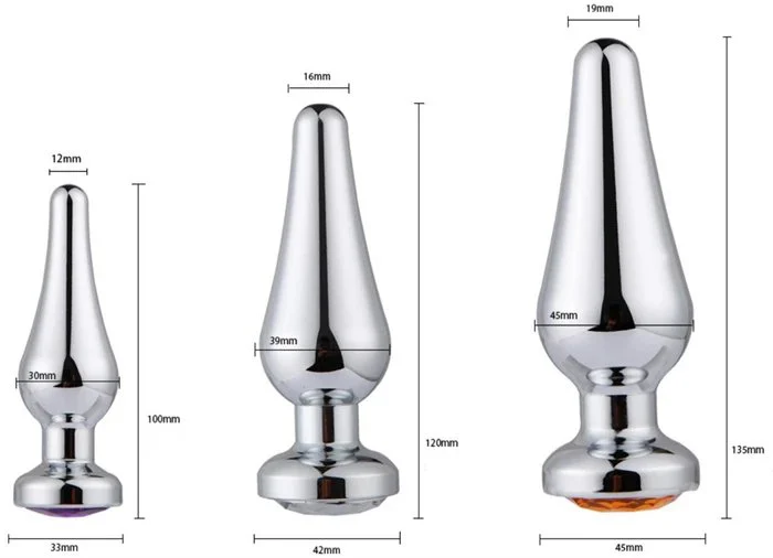 Stainless Steel Sex Toys Anal Plug and Vibrator Dildo for Men and Women Butt Stimulator for Enjoyment