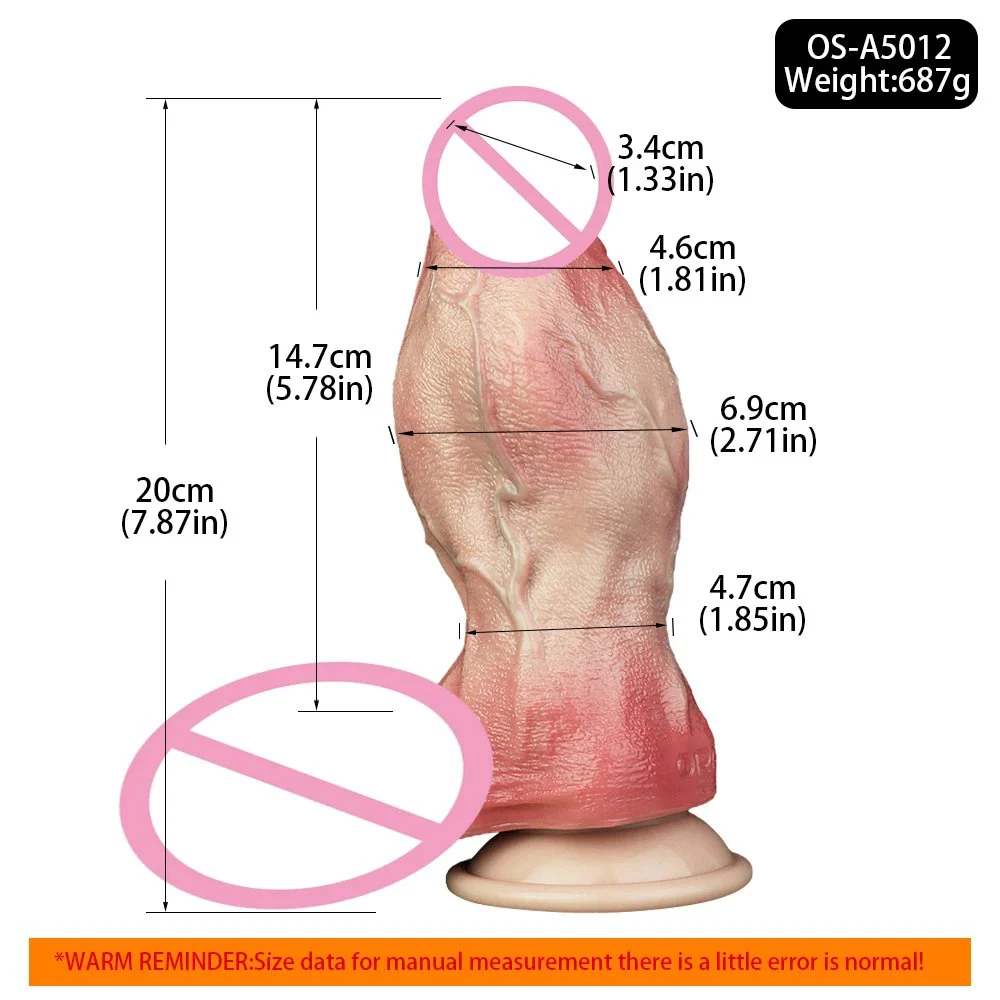 Large Size Dummy Penis Sleeve Double Layer Process Silicone Sex Toy for Adults Sex Toys with Realistic Experience